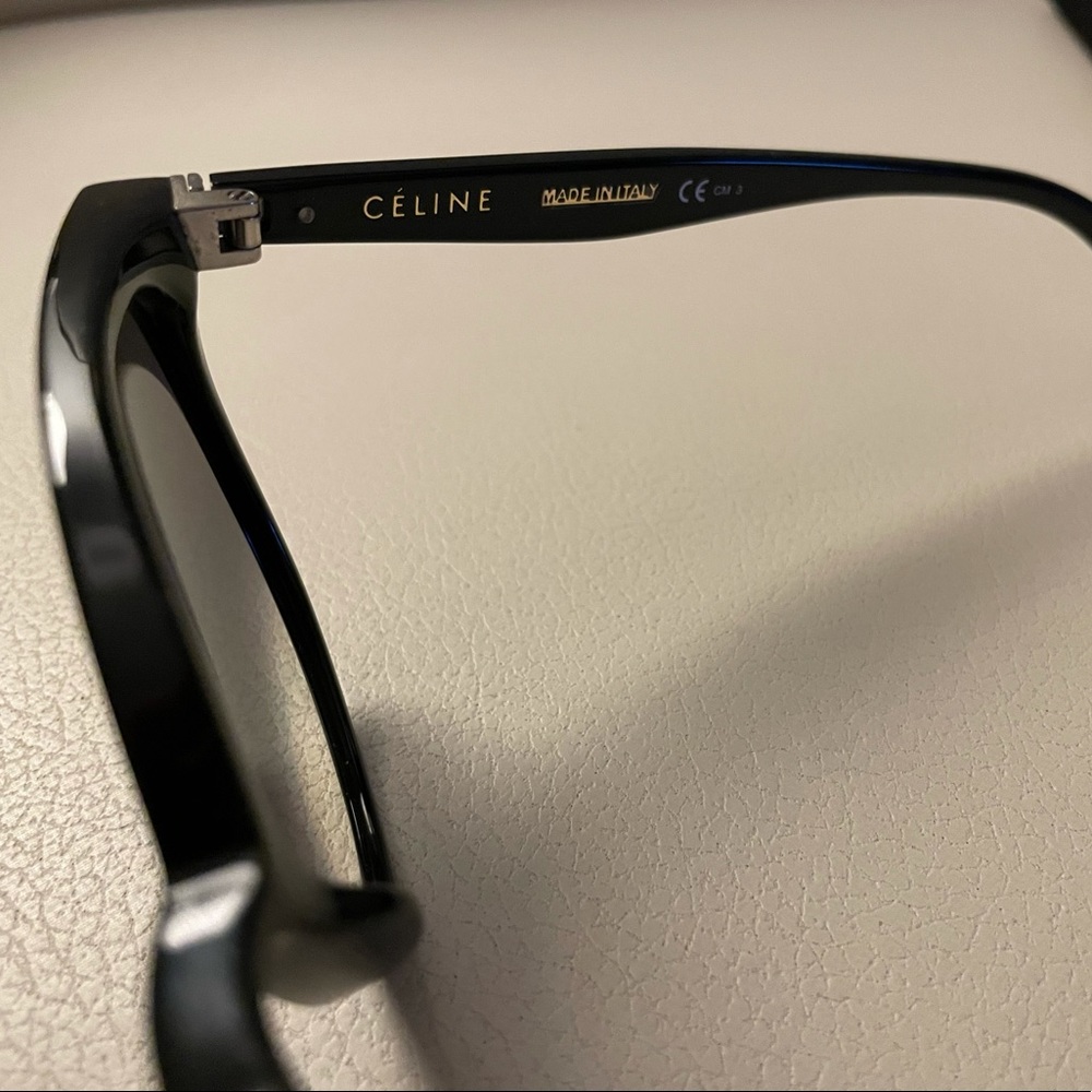 CELINE BLACK FRAME SUNGLASSES IN ACETATE POLARIZED